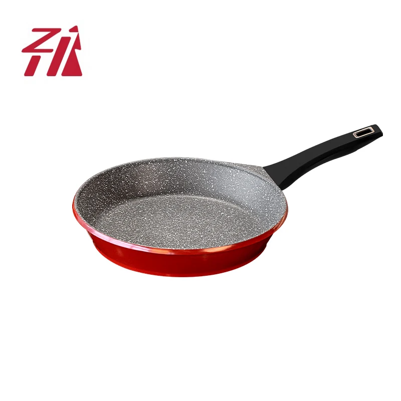 high quality  marble coating non-stick 26cm die-casting frying  pan grill pan with bakelite