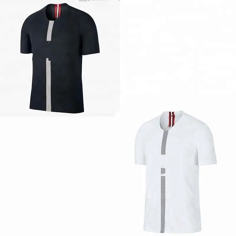 New season France winner team soccer jersey with black and white color