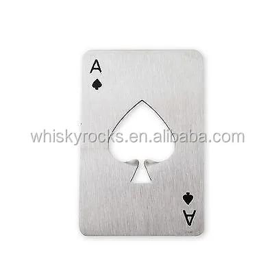  Новинка открывалка для пива с игральной картой Ace of Spades штопор из нержавеющей стали покерного