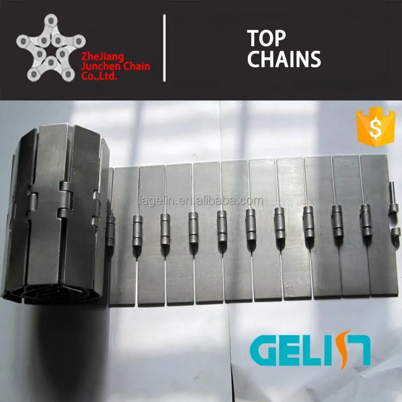 
820 Single hinge straight running Stainless Steel Flat Top Chain 
