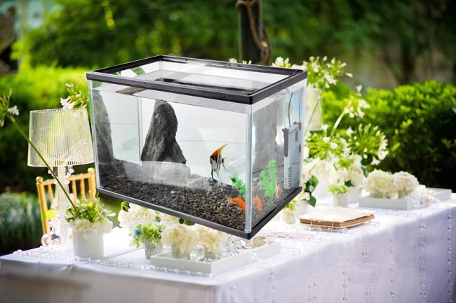 Heto YG-14A Aquariums Glass Fish Aquariums for Raising Fish with Led Light