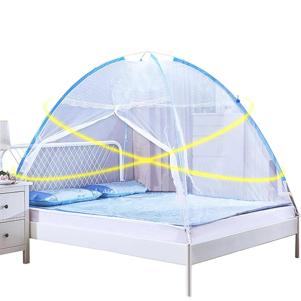 Portable  Foldable Pop Up Fiber Glass Rod Folding Indoor Types Double Bunk  Bed Meditation Indoor Mosquito Net Stand Tent
