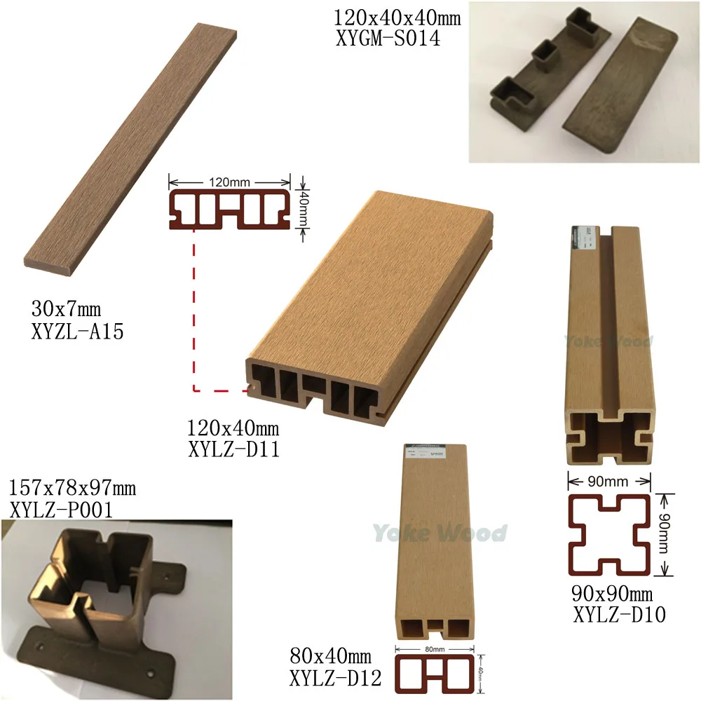
WPC Outdoor Wood Railing Wall Bracket for Handrails Folding Stairs Handrails 