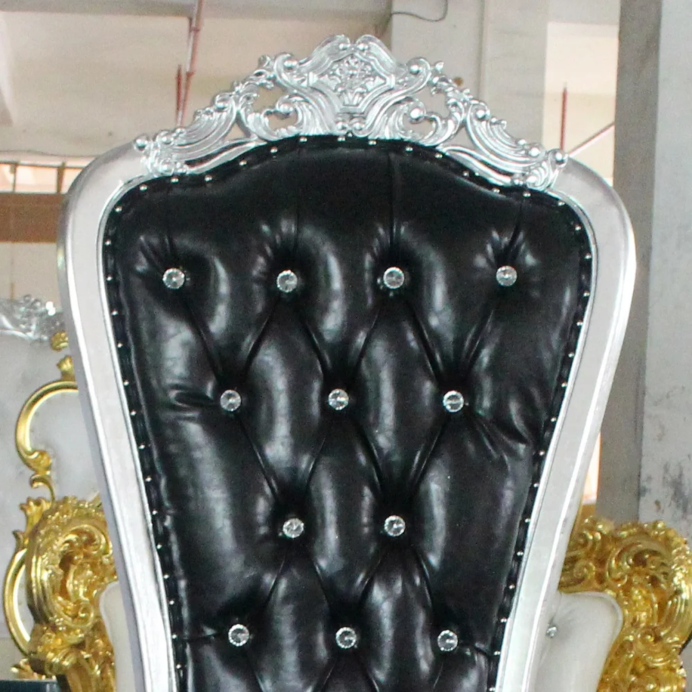 canada black wedding chaire king queen lion throne chair bride and groom wedding chair for sale
