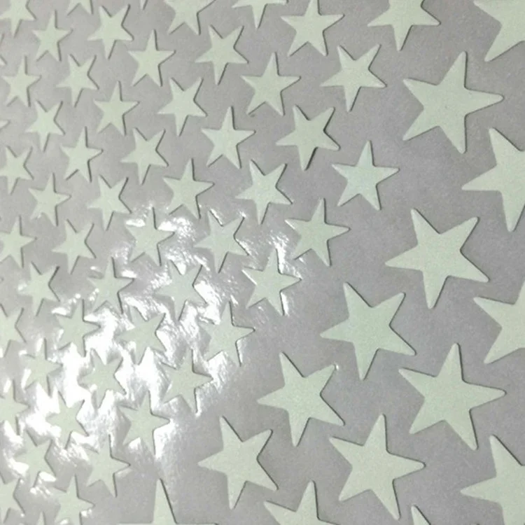 
Sticker sheets of custom size stick night glow star in the dark 
