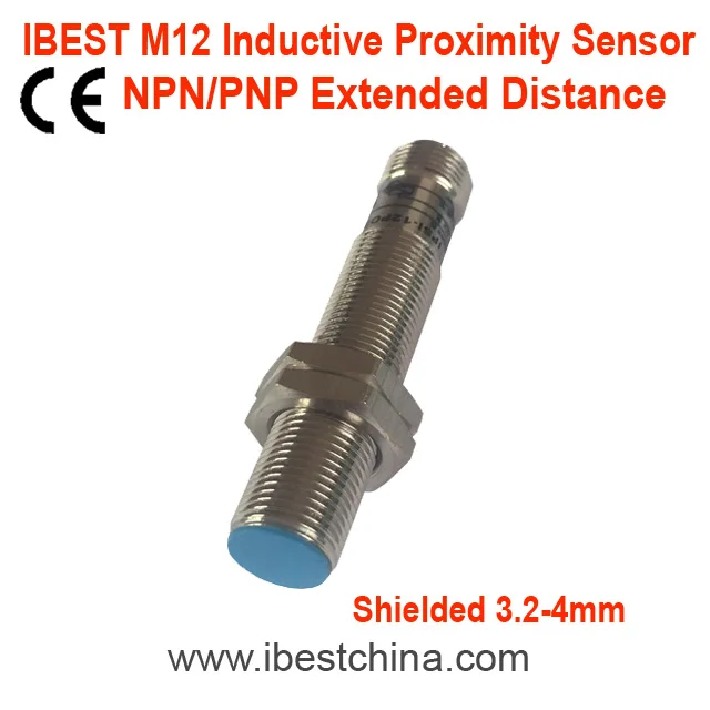 M12 Extended Distance Flush 4mm Inductive Proximity Switch Sensor NPN/PNP 5V/12V/24Vdc/AC110V/220V Metal Detector IP67 (IBEST)