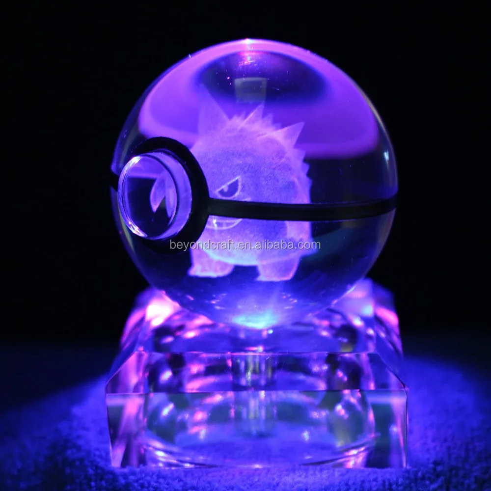 Dropship 2 inch Crystal Glass ball Pokemon Go Game Fans gifts
