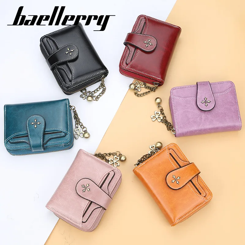 Baellerry 2019 New Wholesale Latest fancy trendy PU travel women magic leather Short wallet,Fashion faux Leather Lady Card Purse