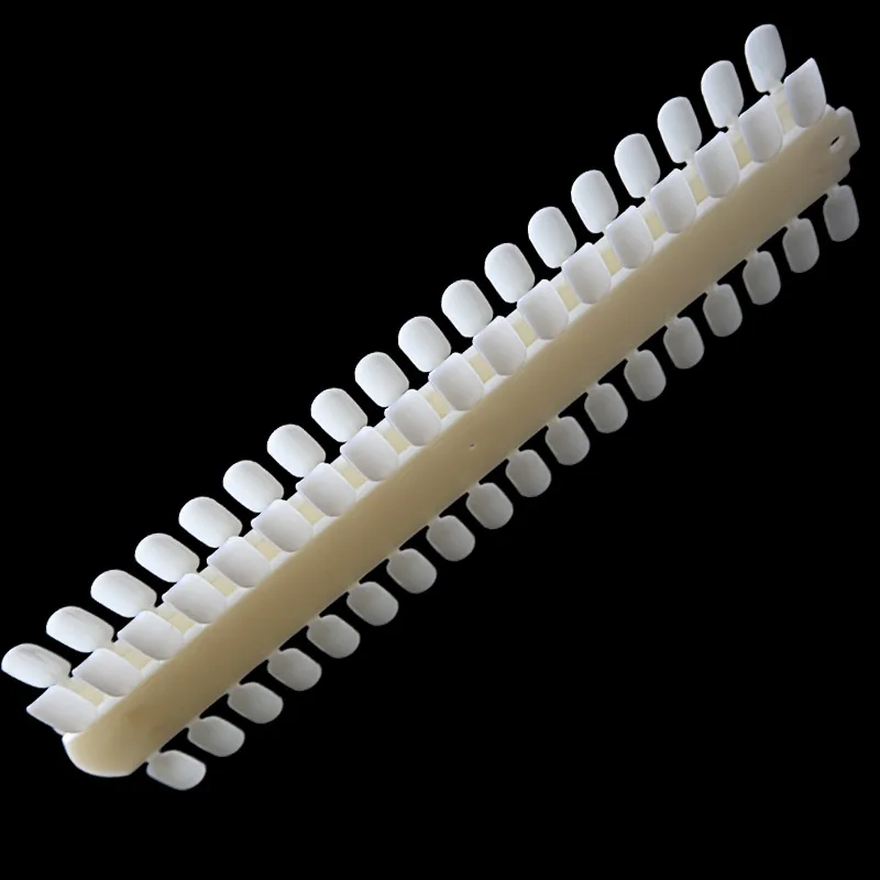 False Nails Aircraft Scale 72 Tips Practice Nail Art Polish Display Color Chart Palette Creamy White Diy