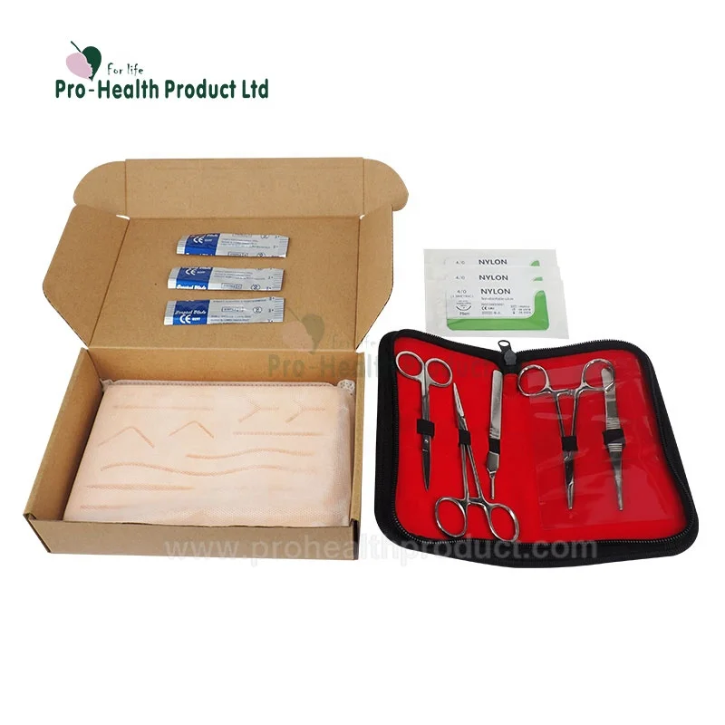 Suture Kit Surgical Training Practice For Student Suturing Training, include 3 layers Large Suture Pad With Pre-cut Wounds