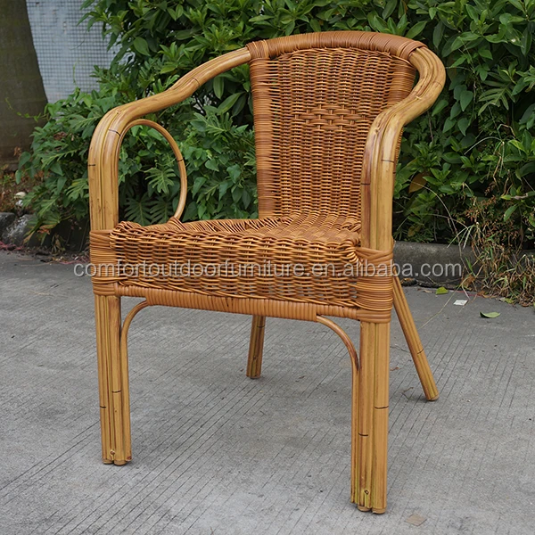 Natural Bamboo Look Finish Rattan Chair Bamboo Chair