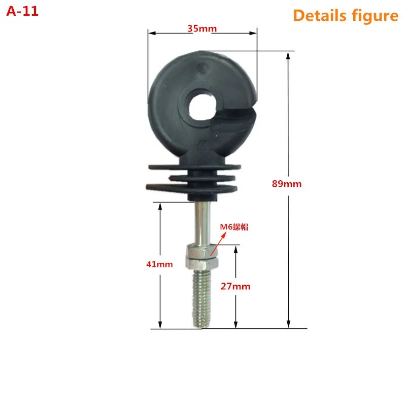 Fence Tool Wood Post Screw In Ring Insulator Animal Husbandry Cow Sheep Galvanized Steel Electric Fencing Insulators