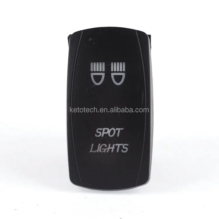 12V 24V Car boat laser on off Switch with Double Blue LED Light