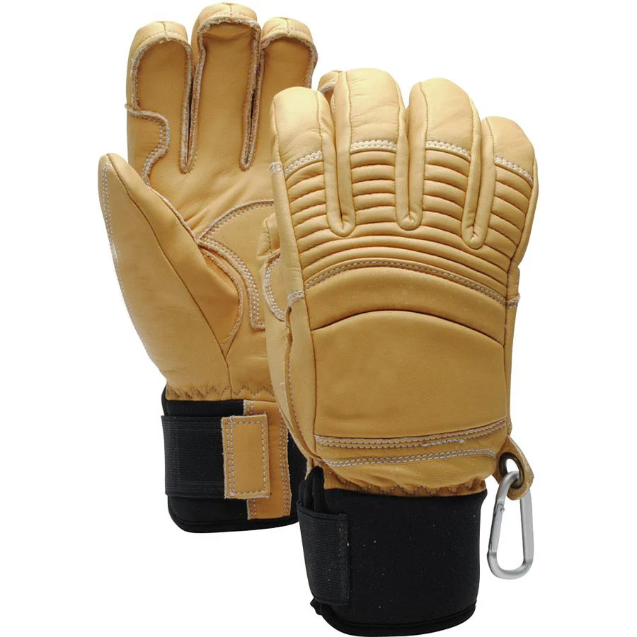 Water repellent cowhide ski gloves for mens