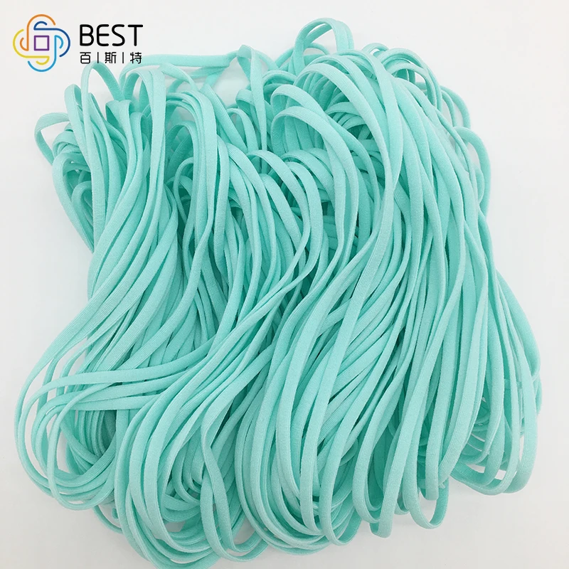 
5mm adjustable elastic elastic earloop Polyester Spandex Elastic Band 