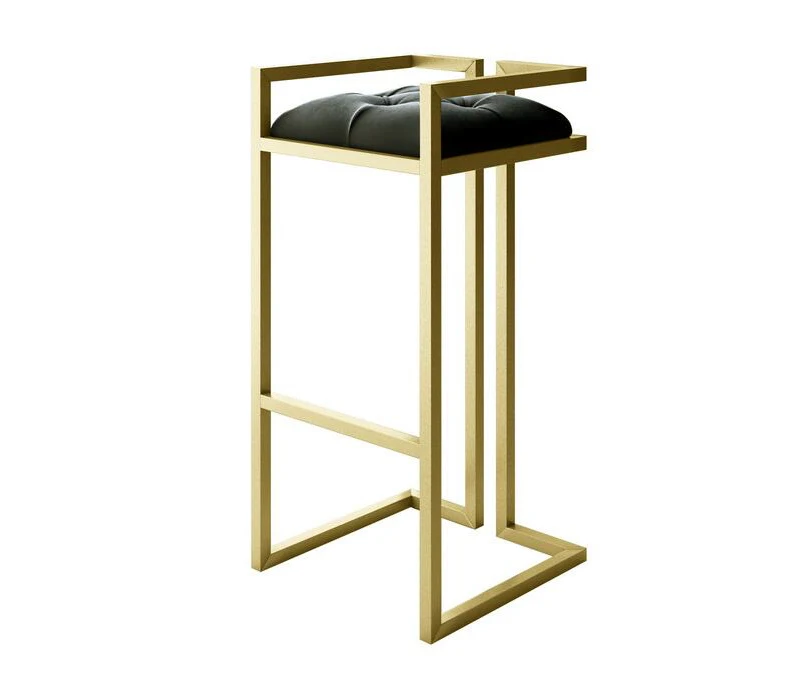 Peter Modern Tall Bar Stool in gold steel/metal
