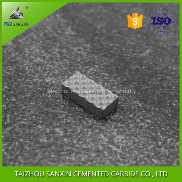 Taizhou fast delivery ISO quality K30,K40 tungsten carbide gripper inserts for chuck jaws / jaw inserts sanxin