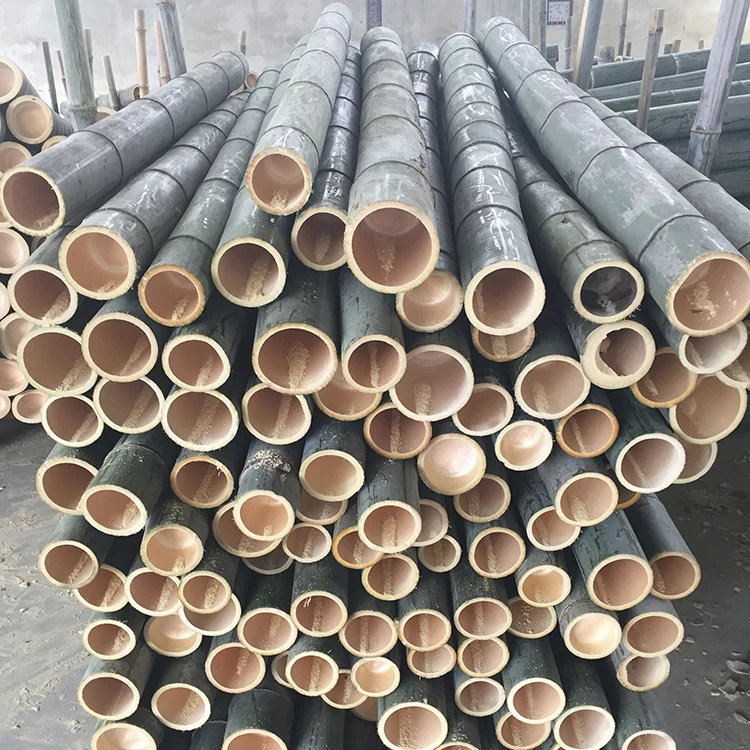 Different diameter and length raw  material Bamboo poles used in agriculture planting