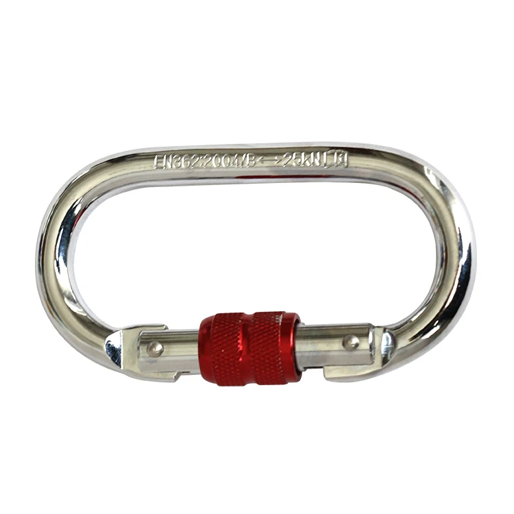 Wholesale steel 110mm climbing carabiner 25 kN Promotional Multifunctional Carabiner D Shaped Steel Carabiner