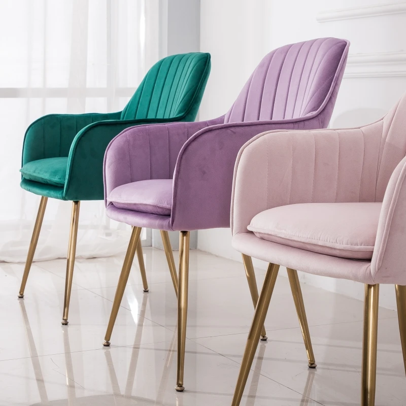 Nordic upholstered modern velvet design dining chair