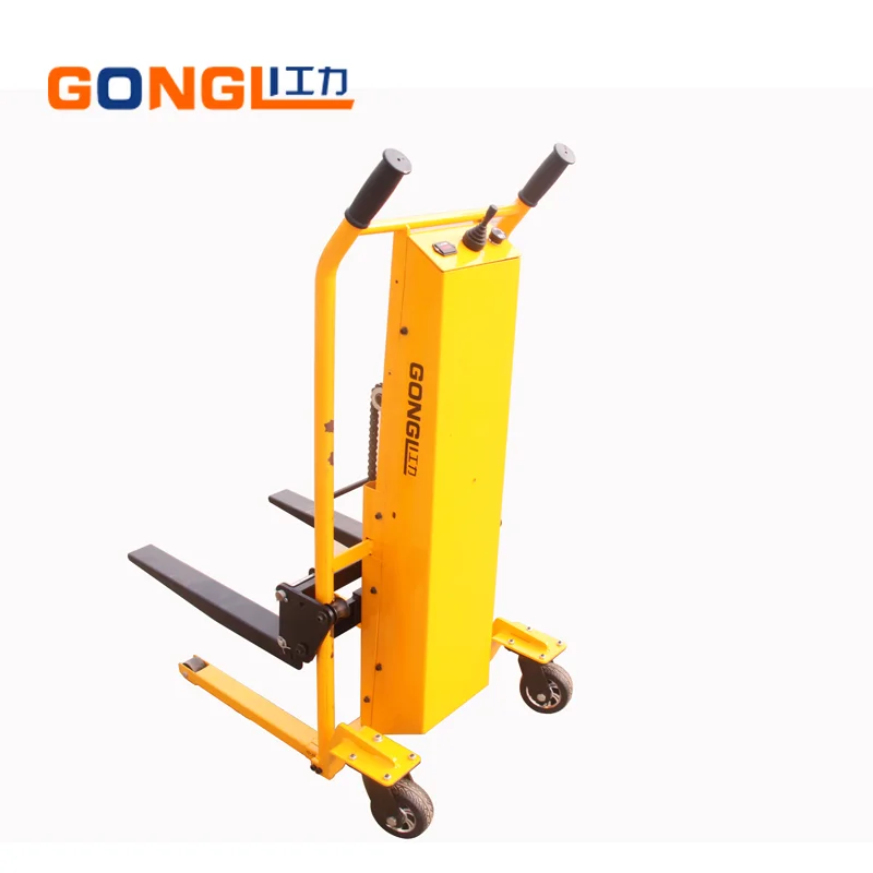 
GL-0052 Electric Light Fork Lift Truck Easy Handling Portable Light Weight Hand Pallet Stacke 