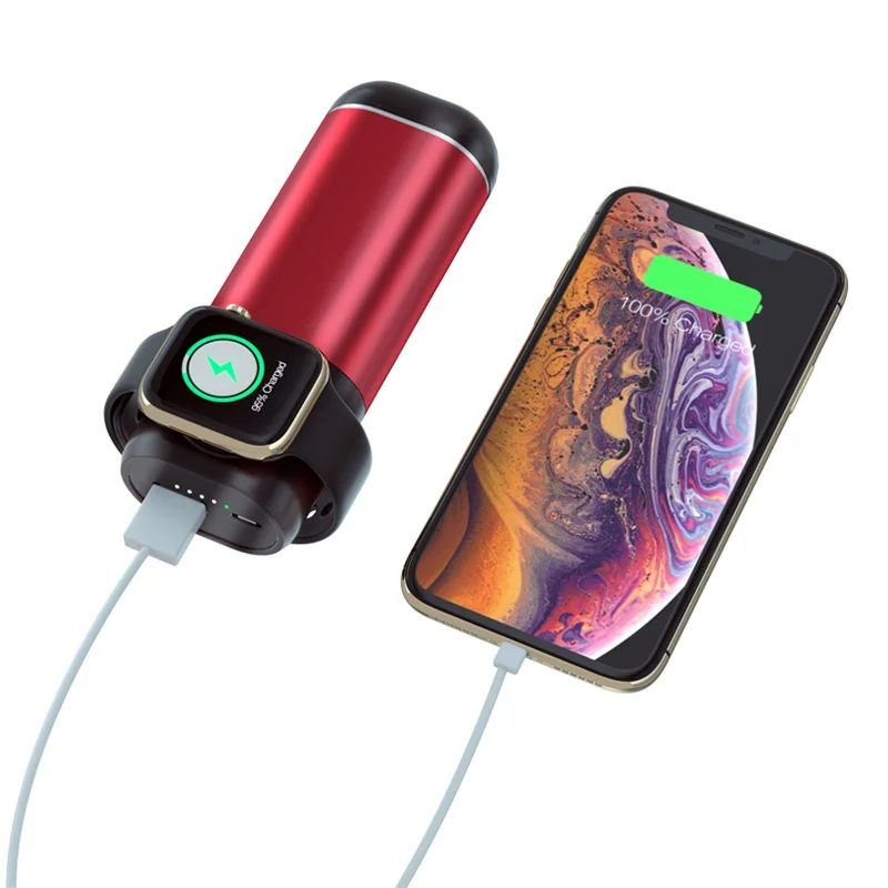 
Factory 3 In 1 Portable Wireless Charging Qi Wireless charge power bank for iphone For Apple Watch & TWS earbuds 