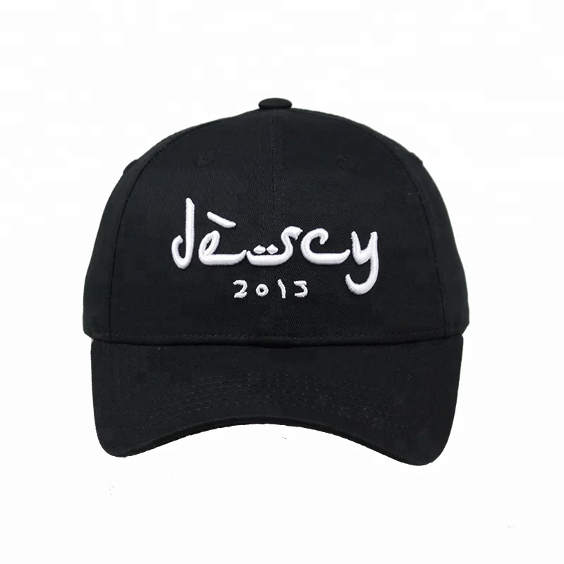 
High Quality Embroidery Logo Plain Distressed Black Cotton Custom Baseball Cap 
