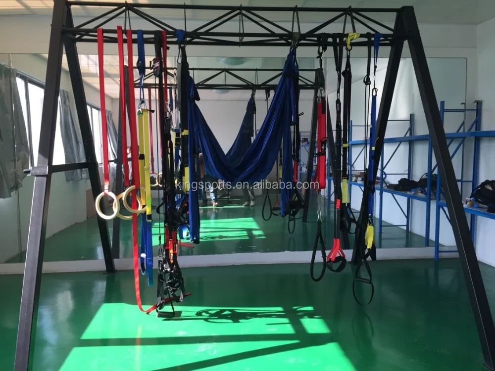 WOODEN GYM RING WITH STRAPS