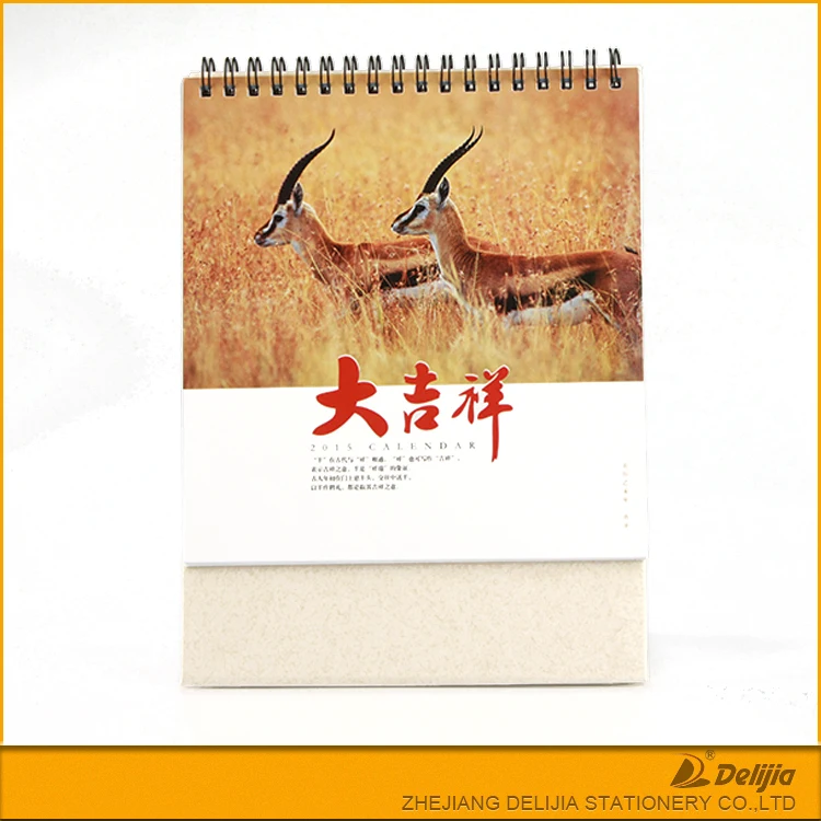 Printed custom cheap desk stand up flip calendar planners 2021