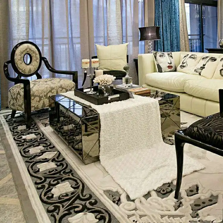 Мебель для гостиной, квадратный журнальный столик, полностью зеркальный чайный столик для дома, кафе, отеля