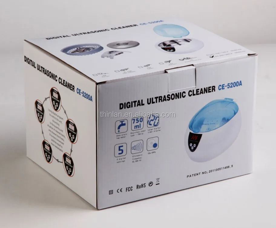 Mini degas ultrasonic cleaner makeup brush cleaning machine 750ml CE-5200B