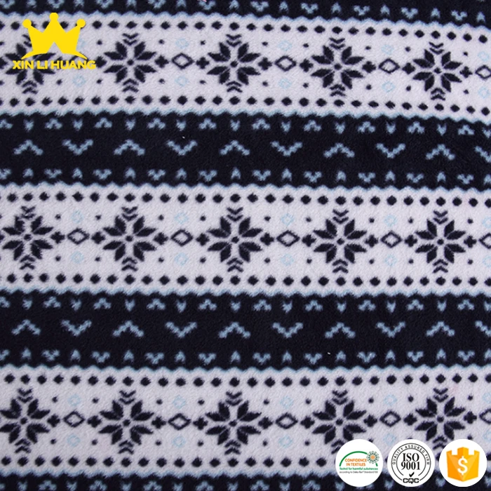 
Custom Printed 100% Polyester Reversible Polar Fleece Fabric 