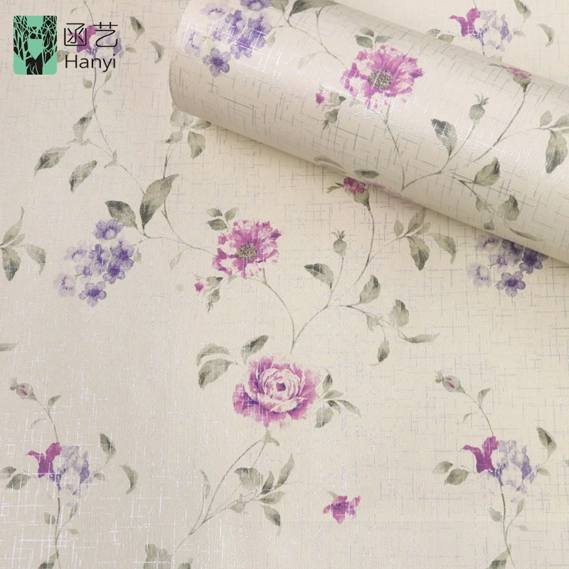 Eco-friendly pvc vinyl beautiful flower wallpaper designs simple islamic wallpaper