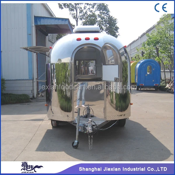 Airstream look hot sale hamburger mobile food cart,airstream caravan food truck,airstream food trailer