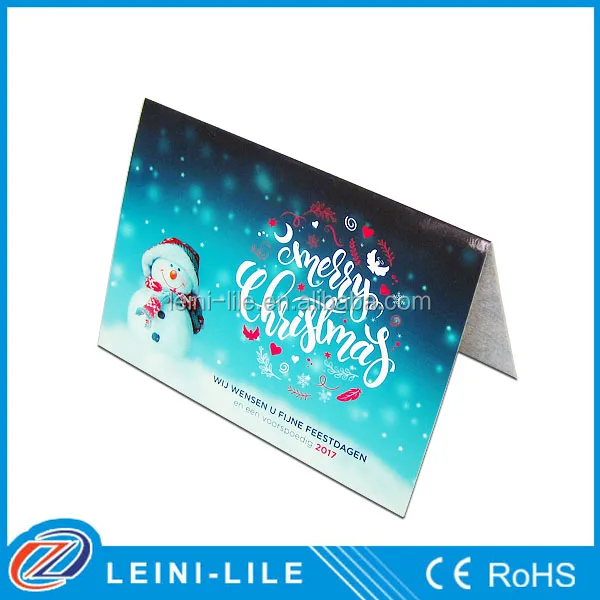 Рождественский подарок поздравительная открытка Музыкальная Рождественская бумажная Печатная Открытка быстрая доставка маленький минимальный