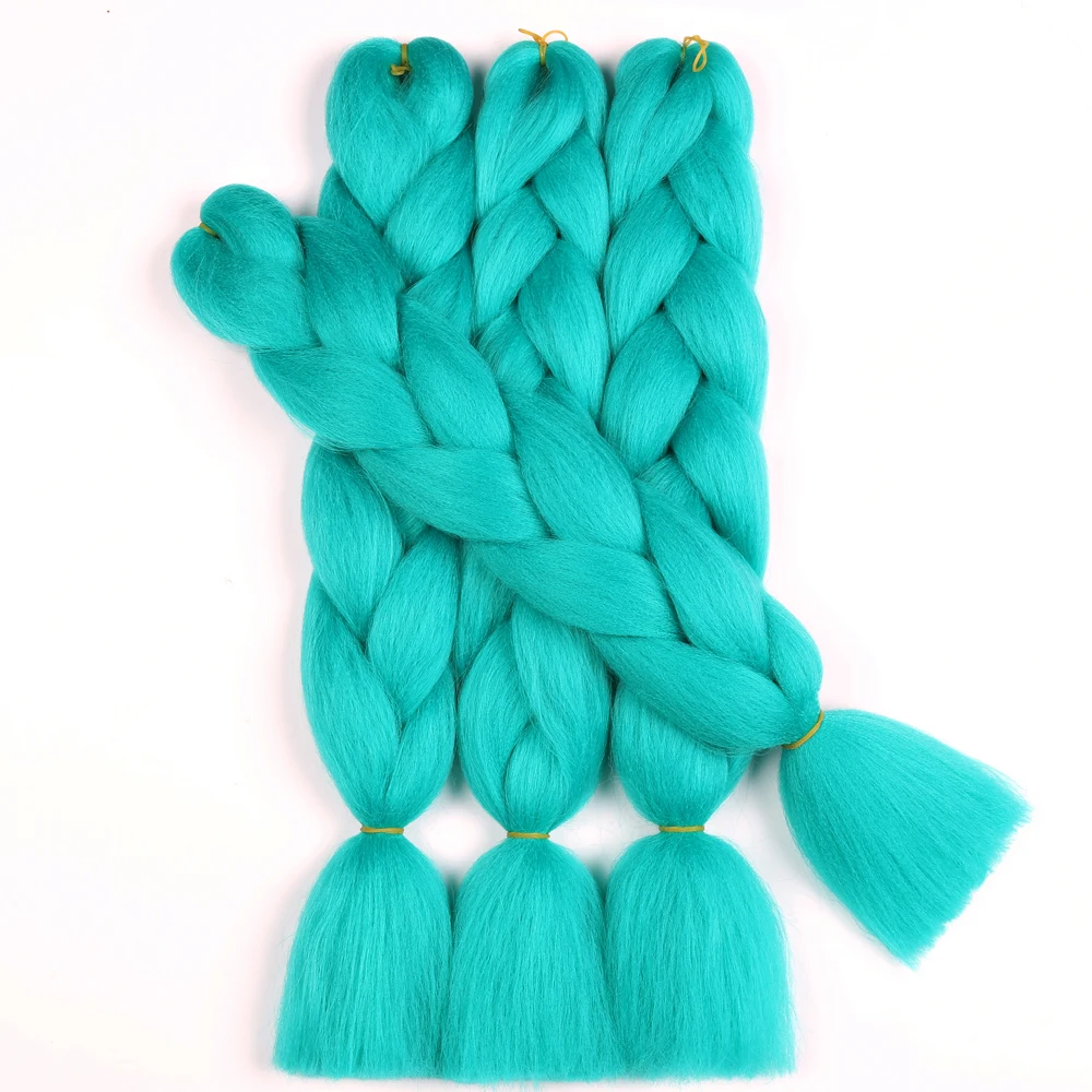 24'Long Strands Ombre Jumbo Synthetic Braiding Hair Crochet Blonde Hair Extensions