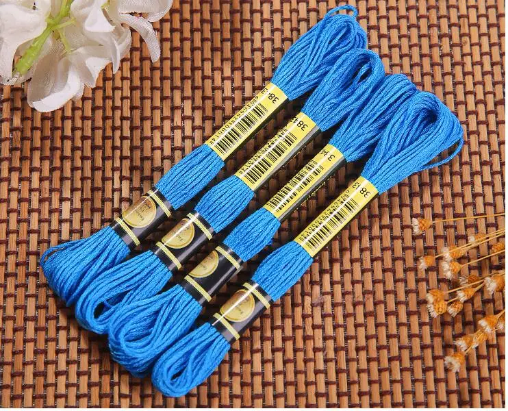 
Choose Favorite DMC Color MOQ Color Double Mercerized Cotton Embroidery Floss Cross stitch 6 strands 100pcs/bag solid DMC colors 