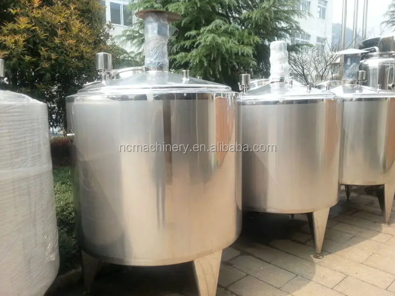 Electric Stainless Steel Milk Buffer Tank With Cooling Jacket and Mixing Padder