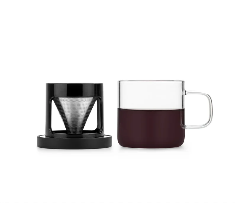 New Popular Portable Fine Mesh Coffee Filter Strainer Pour Over Filter Coffee Cup And 304 Stainless Steel Coffee Filter