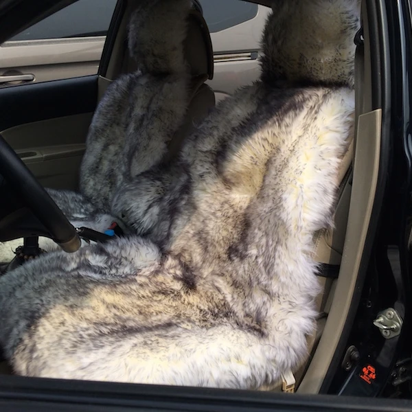 Animal shaped Sheepskin Car Seat Cover