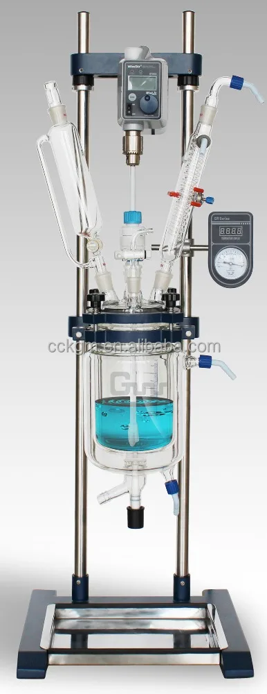 1L / 2L / 3L / 5L / 10L / 20L / 30L / 50L / 80L / 100L тефлоновое уплотнение лаборатория стеклянный реактор