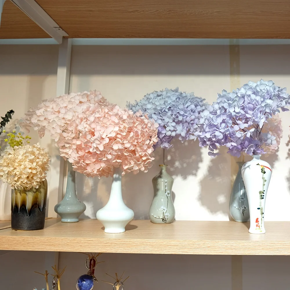 Natural Preserved flowers hydrangea for event centerpieces