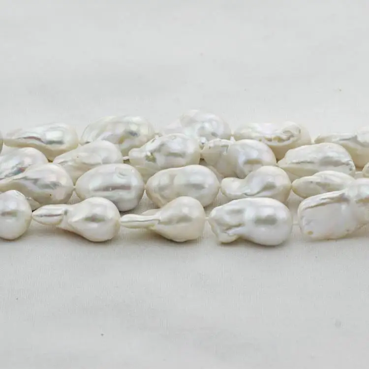15mm AA grade very nice wholesale big size fireball nucleated baroque freshwater pearls