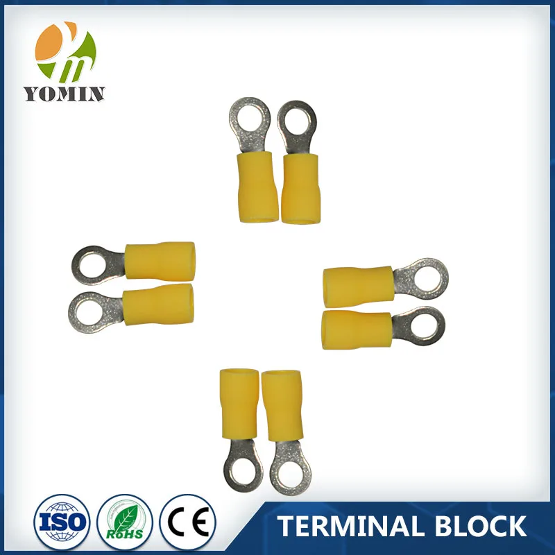 Double Screw Insulated Ring Terminal RV Series Copper Cable Lug