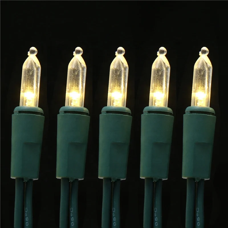 Certified 120V AC 70 Led C3 Smooth Mini String Light Warm White Indoor Outdoor M5 Christmas String  Lights