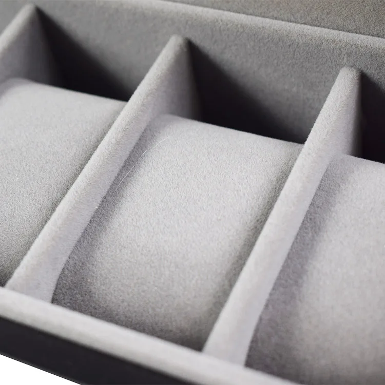 China High-end finish black lacquer gift box lacquer watch box for 5 slots storage and display