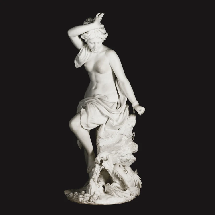 Beautiful erotic naked statue sitting on bench elegant stone nude woman sculpture