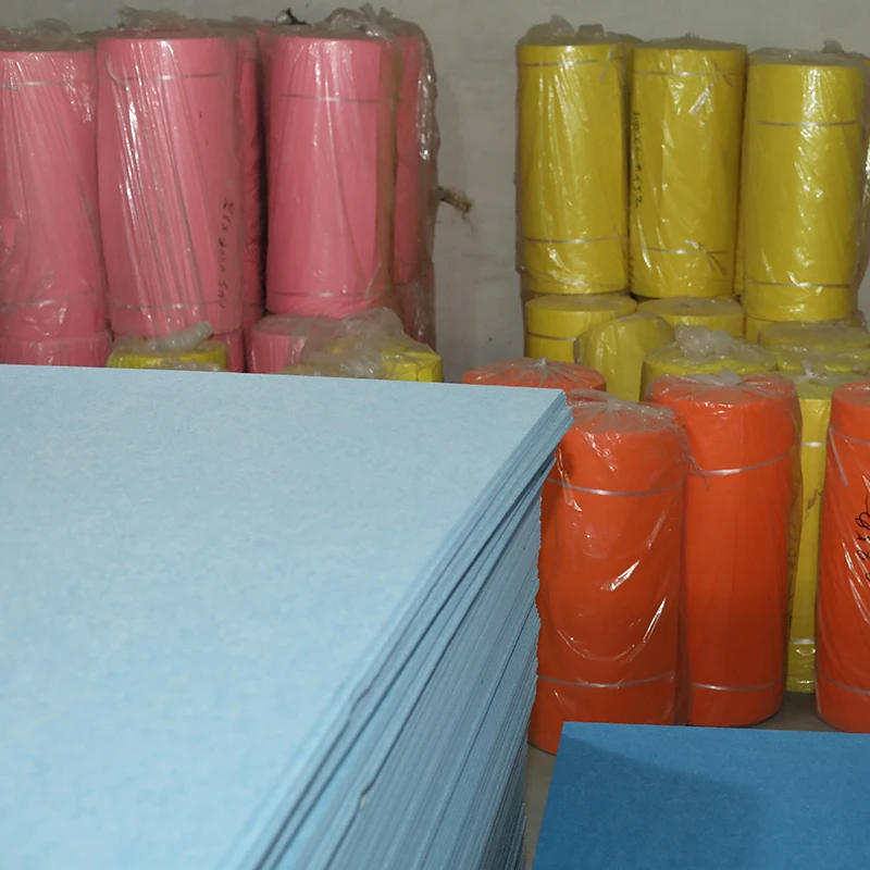 
color customizable thick 5mm polyester felt fabric rolls press 
