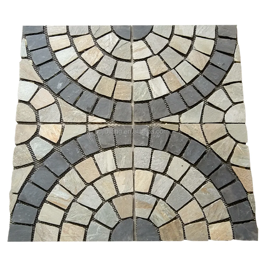 Напольная плитка с узором из камней для террасы