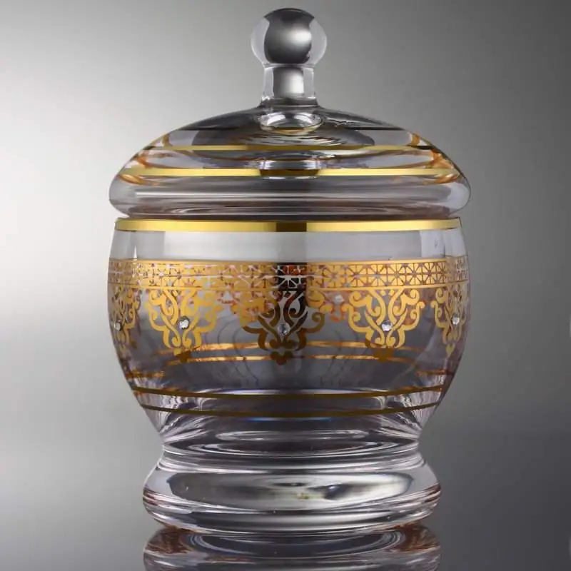 
1551 Sugar Pot (1 Pc), Decor: Ottoman, Color: Gold 